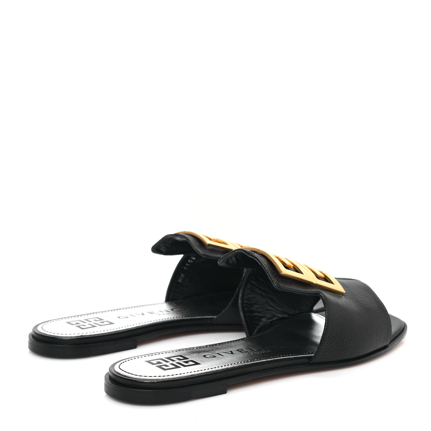 Givenchy Goatskin 4G Flat Sandals 38 Black 4 of 8