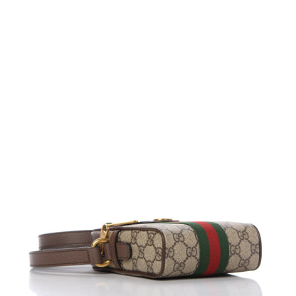 Gucci GG Supreme Monogram Web Mini Ophidia Messenger Brown 4 of 11