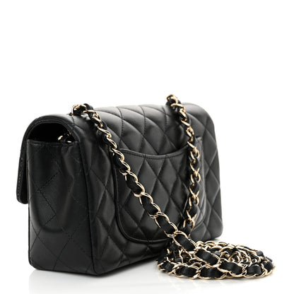 Chanel Lambskin Quilted Mini Rectangular Flap Black 3 of 11