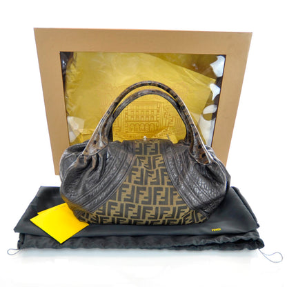Fendi Zucca Nappa Nuvolata Vitello Tortuga Spy Tobacco Moro 3 of 11
