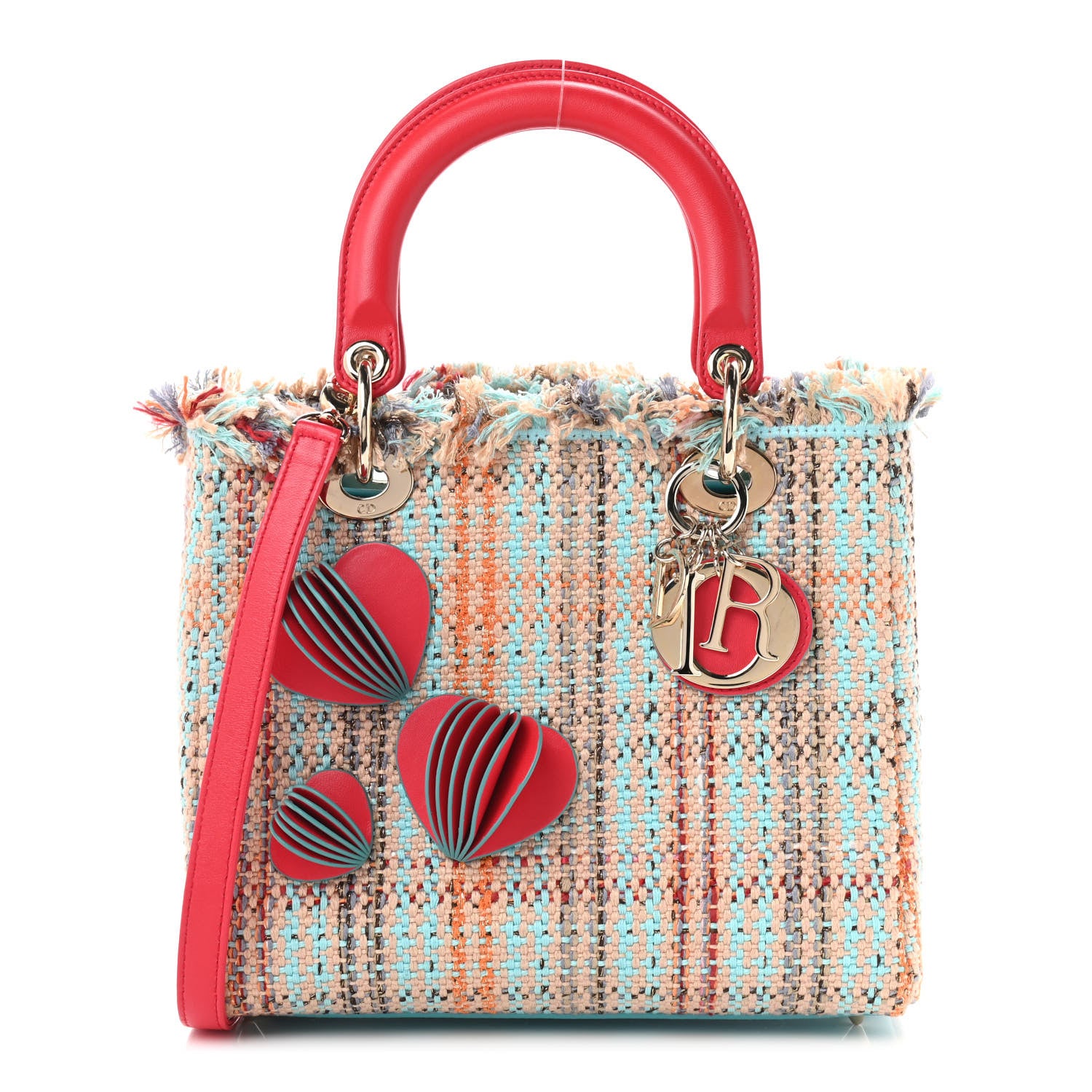 Christian Dior Tweed Heart Deco Medium Lady Dior Multicolor 1 of 8
