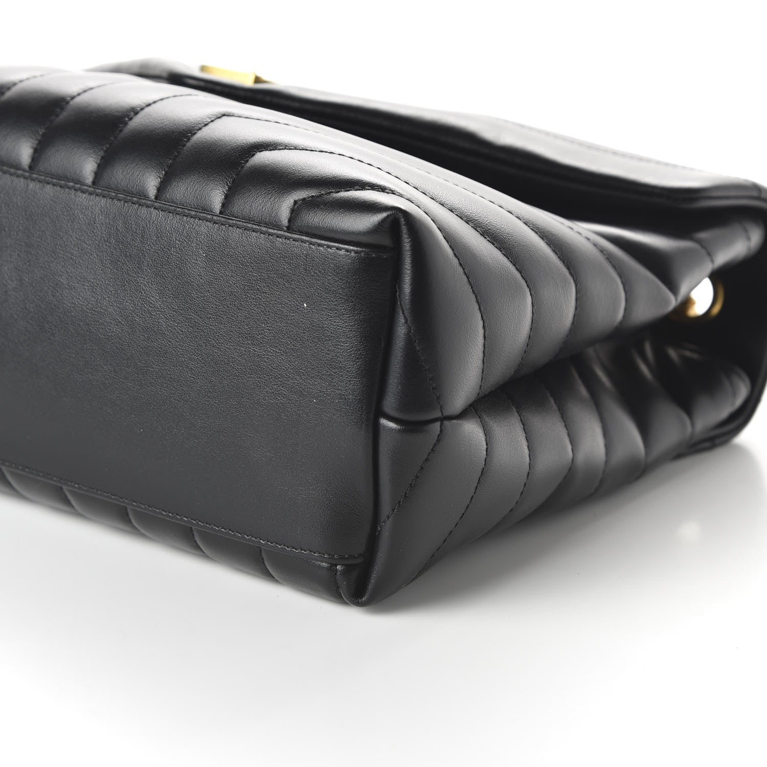 Saint Laurent Calfskin Y Quilted Monogram Medium Loulou Chain Satchel Black 7 of 9