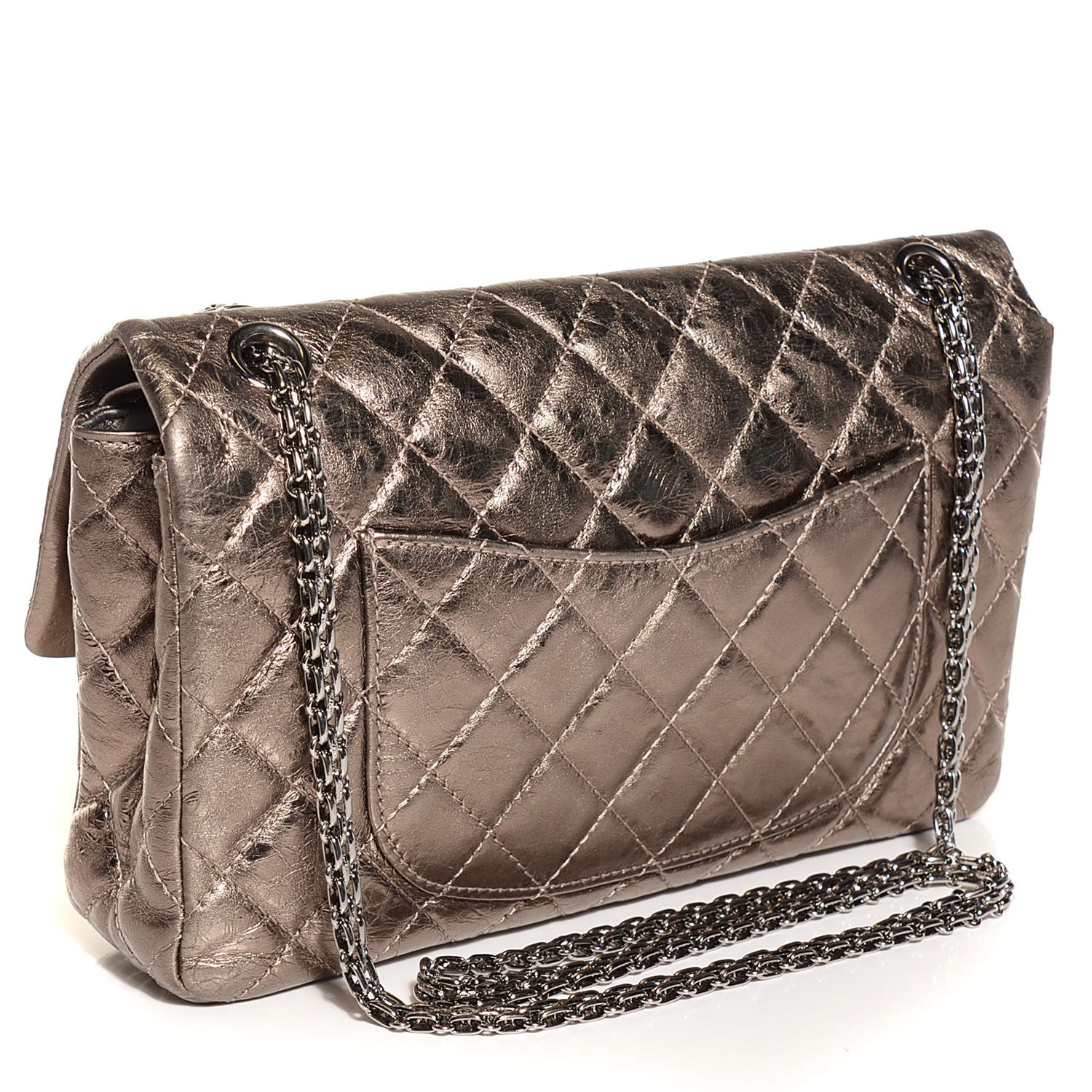 Chanel Metallic Aged Calfskin Quilted 2.55 Reissue 226 Flap Gold 3 of 8