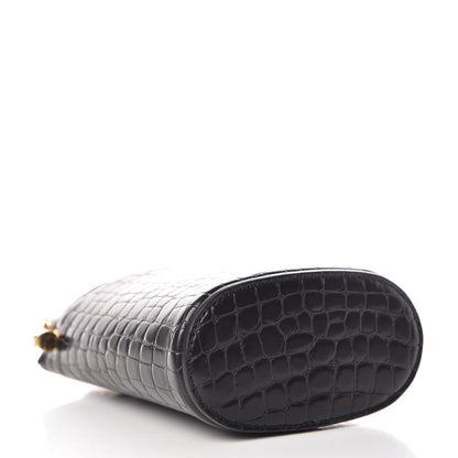 Stella McCartney Embossed Crocodile Effect Bucket Bag Black 5 of 10