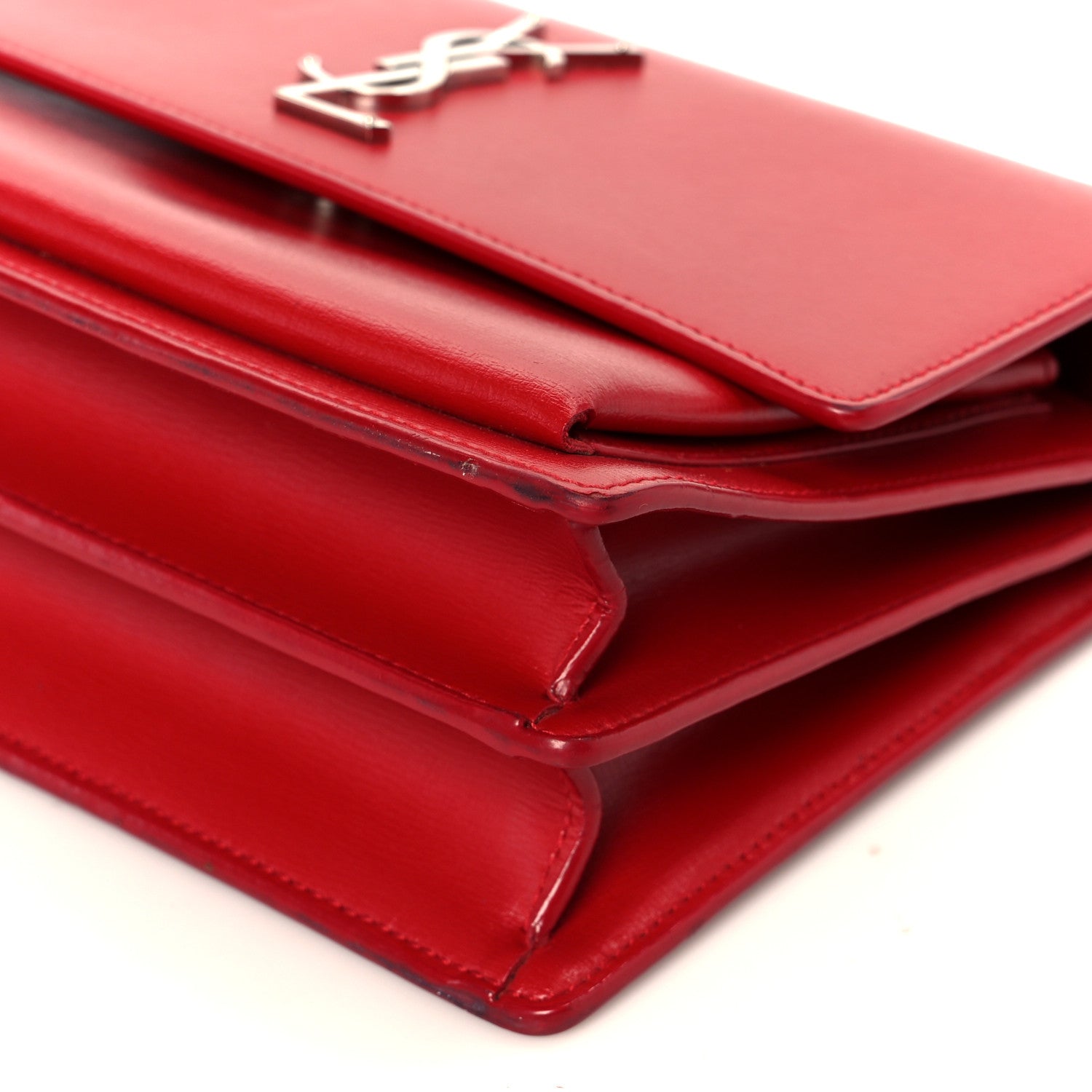 Saint Laurent Calfskin Medium Monogram Sunset Rouge Eros 1795654