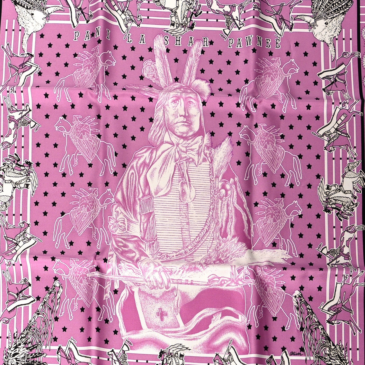 Hermes Silk Pani La Shar Pawnee Scarf 70 2 of 3