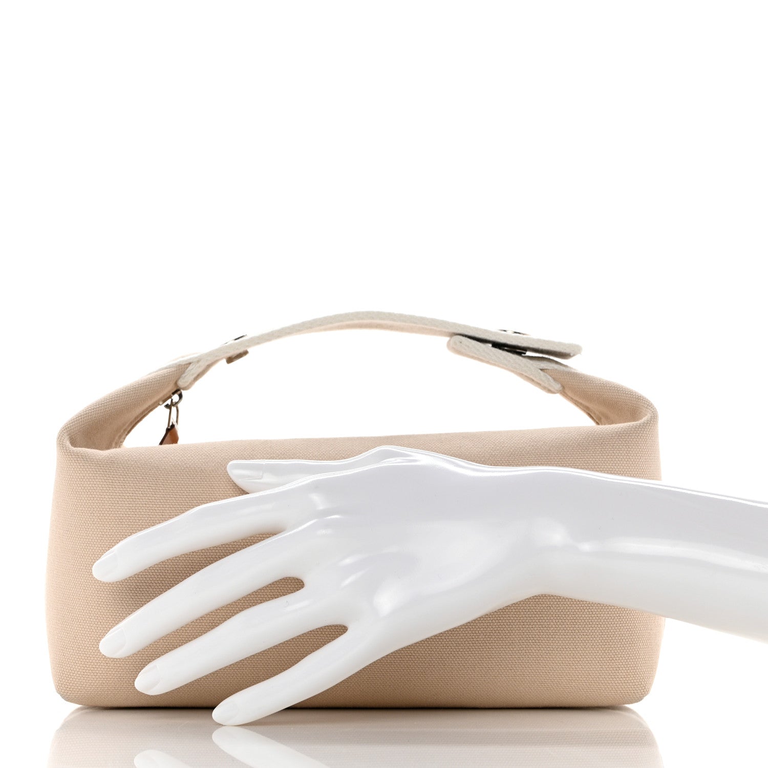 Hermes Canvas Small Bride-A-Brac Pouch Natural 2 of 6