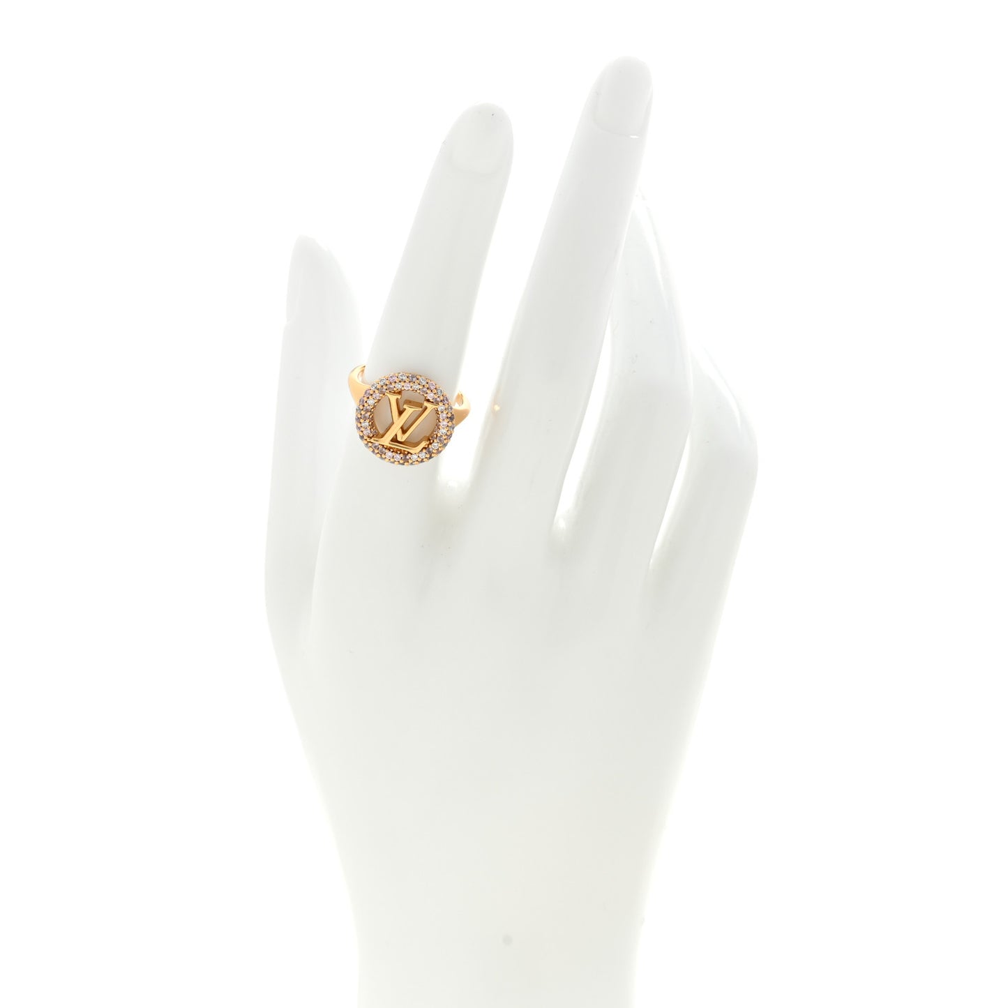 Metal Crystal Louise Tresor Ring M Gold