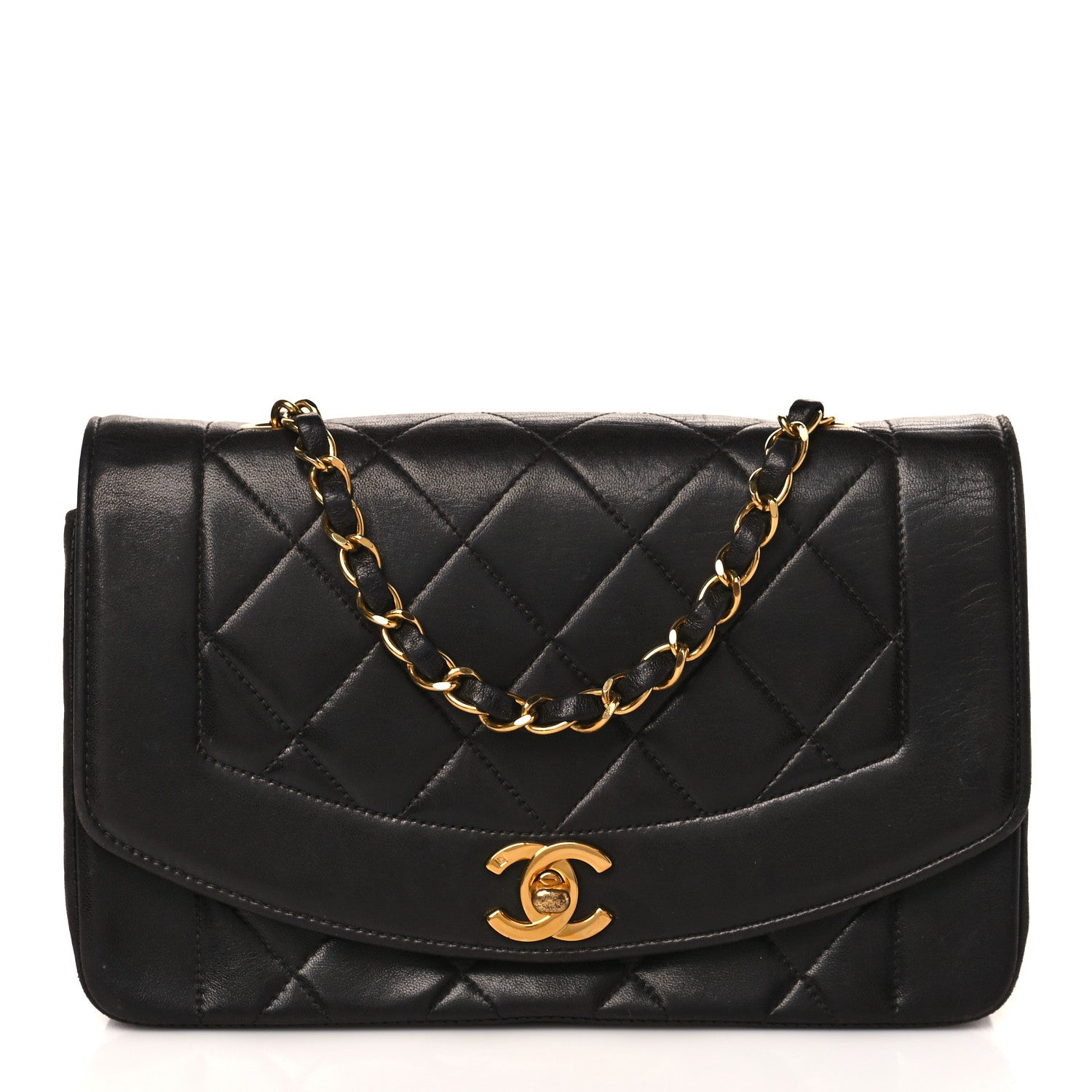 Chanel Lambskin Quilted Small Single Flap Black 1 of 12
