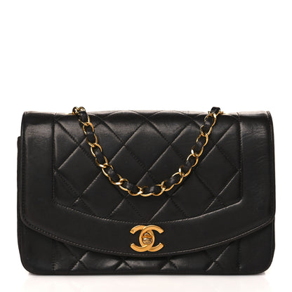 Chanel Lambskin Quilted Small Single Flap Black 1 of 12