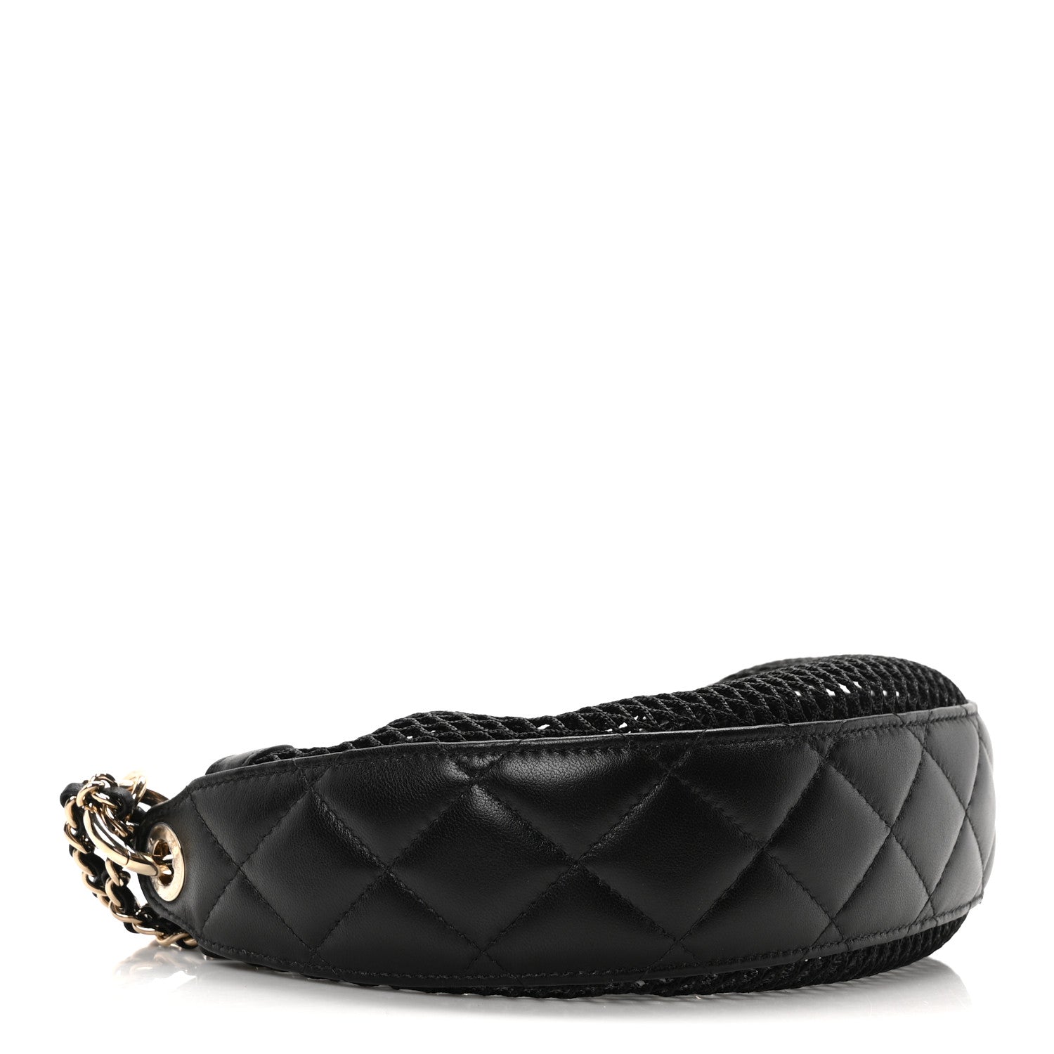 Chanel Mesh Shiny Lambskin Chain Hobo Black 5 of 11