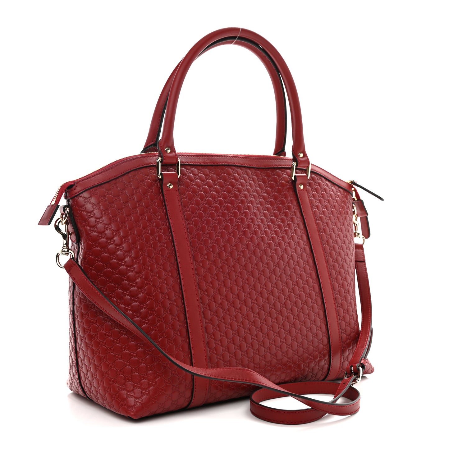 Soft Microguccissima Large Dome Satchel Red