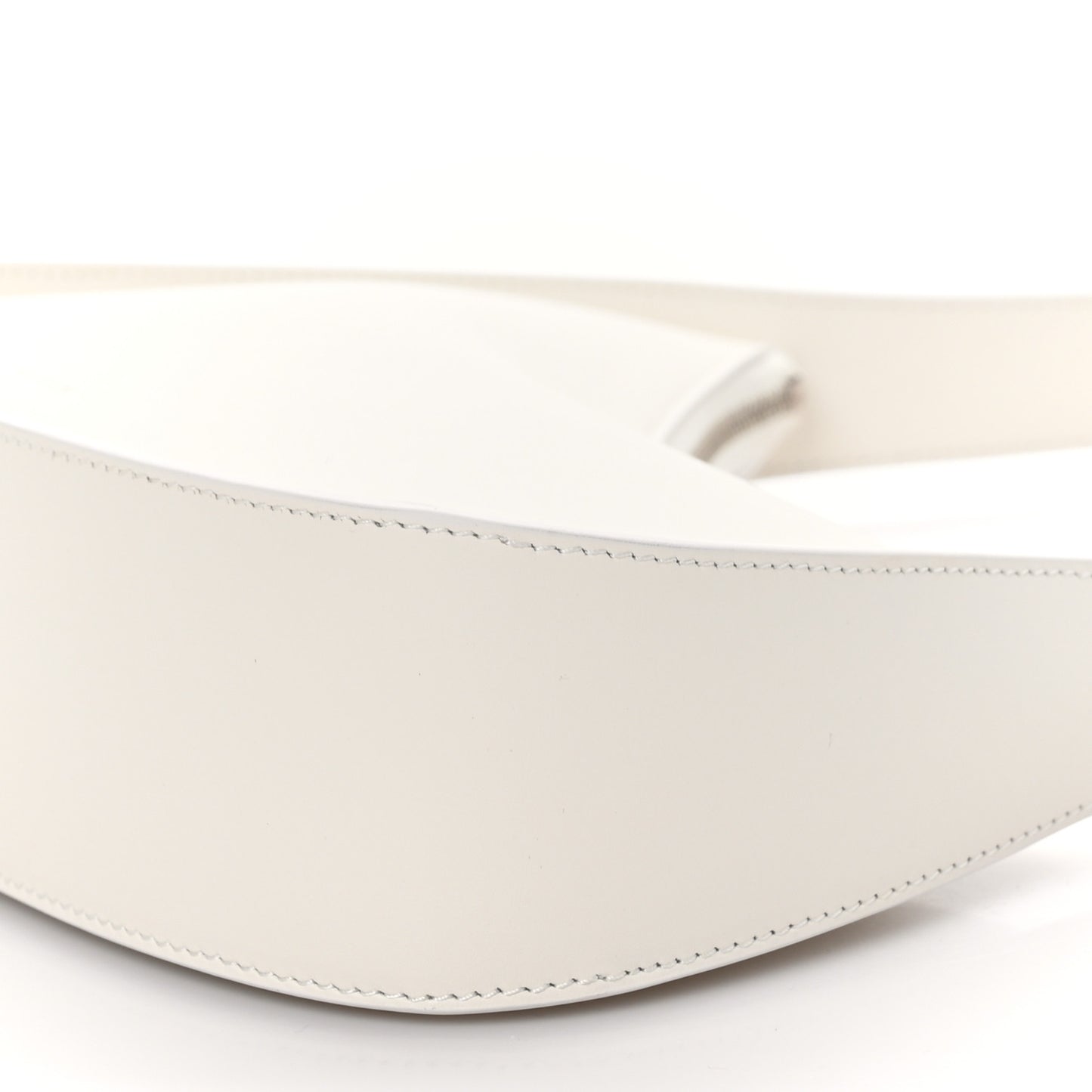 Smooth Calfskin Half Moon Shoulder Bag New Ivory
