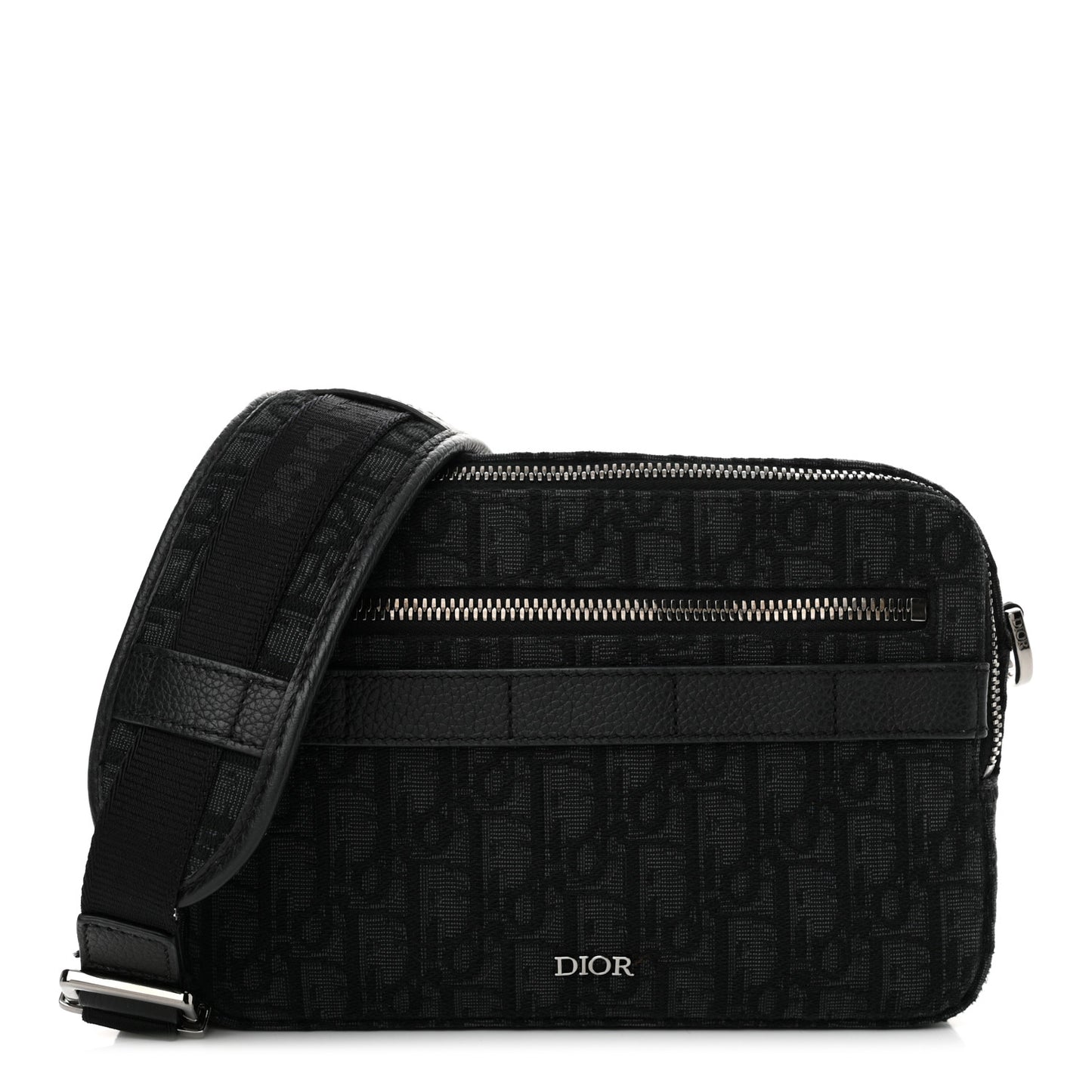 HOMME Oblique Safari Messenger Black