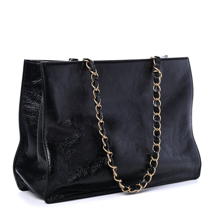 Chanel Shiny Aged Calfskin Shopping Bag Black 2 of 4