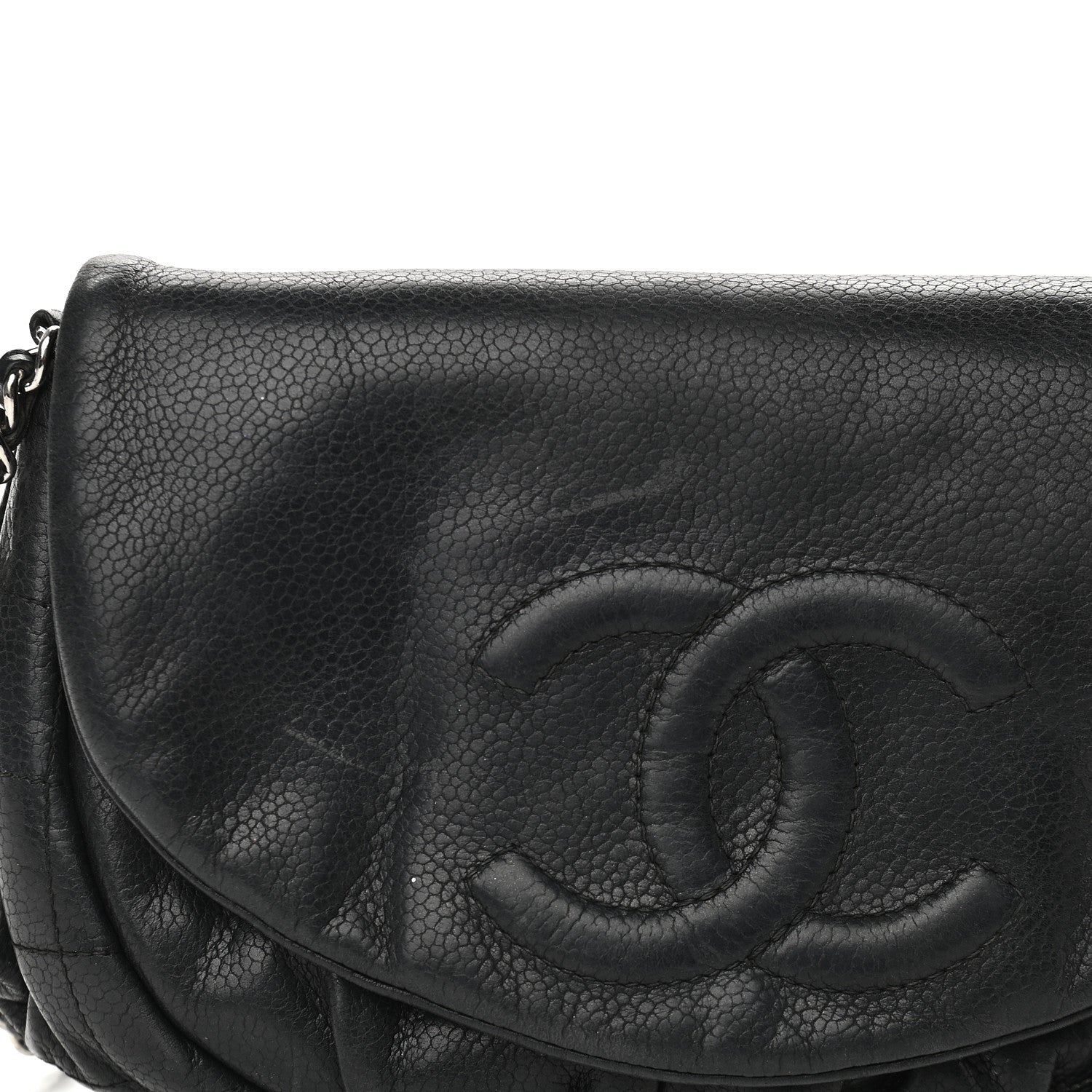 Chanel Caviar Half Moon Wallet On Chain WOC Black 11 of 13
