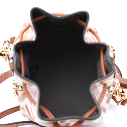 Fendi Vitello Grace F is Fendi Bi-Color FF 1974 Embossed Mini Mon Tresor Bucket Bag Camelia Saddler Brandy 5 of 17