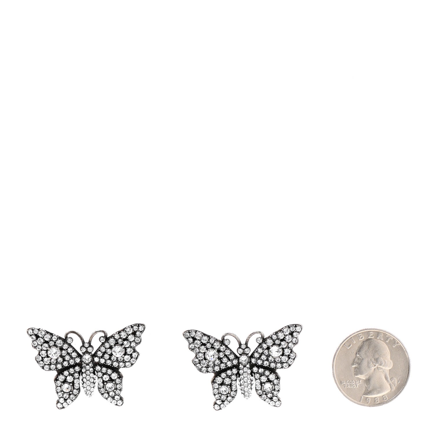 Gucci Crystal Butterfly Stud Earrings 2 of 4