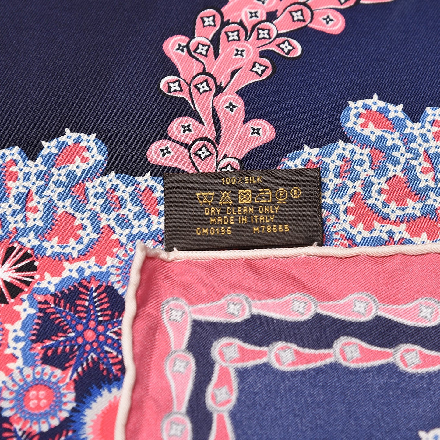 Silk Coral Scarf Indigo