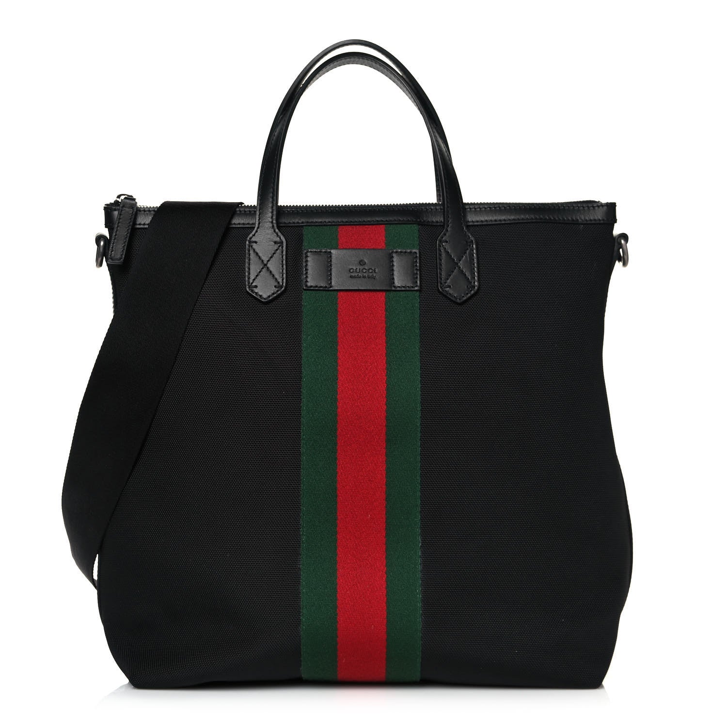 Gucci Techno Canvas Web Vertical Tote Black 1 of 17