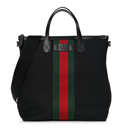 Gucci Techno Canvas Web Vertical Tote Black 1 of 17