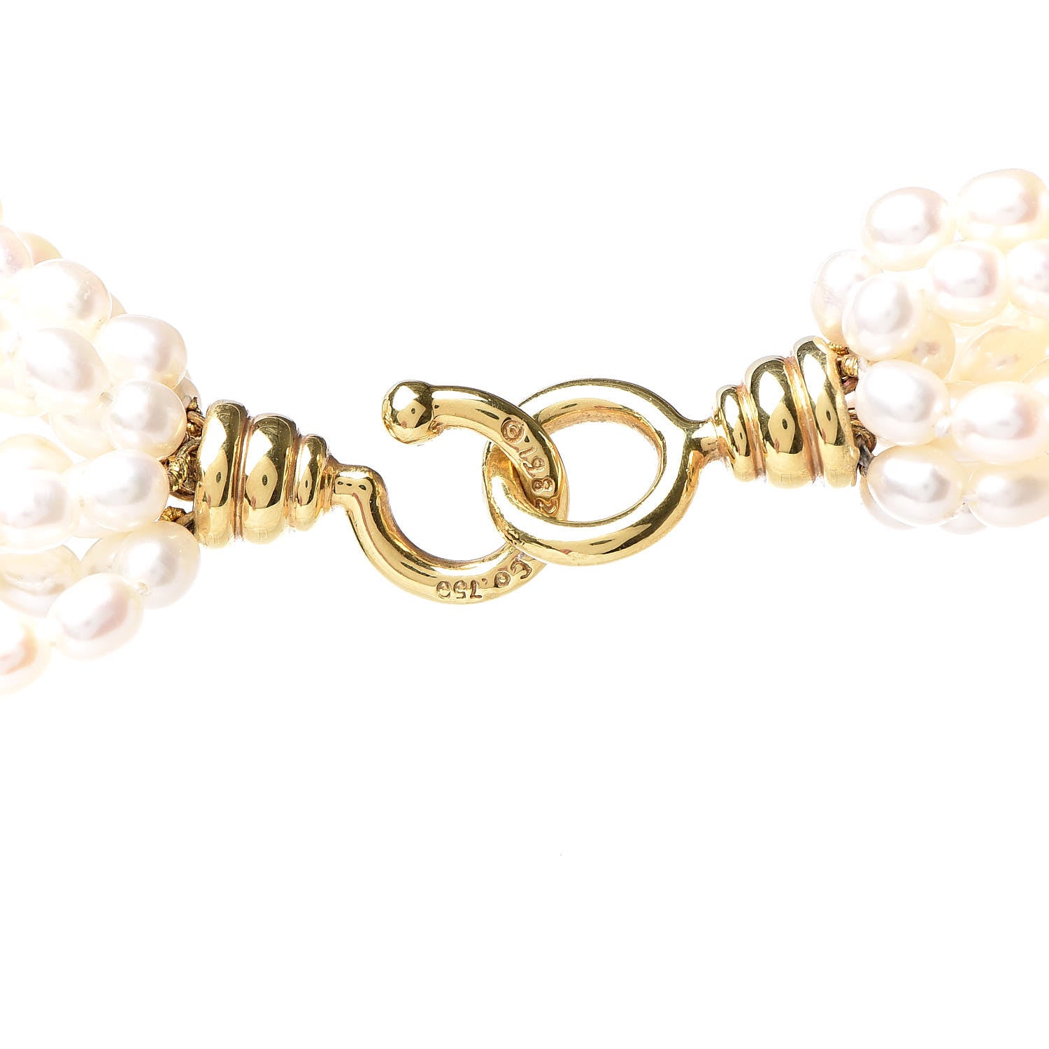 Tiffany 18K Yellow Gold Pearl Paloma Picasso Torsade Necklace 4 of 5
