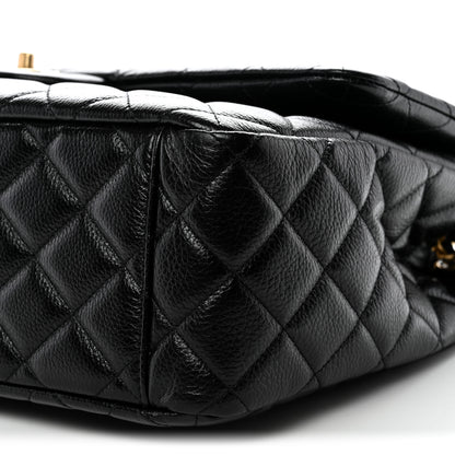 Chanel Grained Calfskin Quilted XXL Travel Flap Bag Black 10 of 10