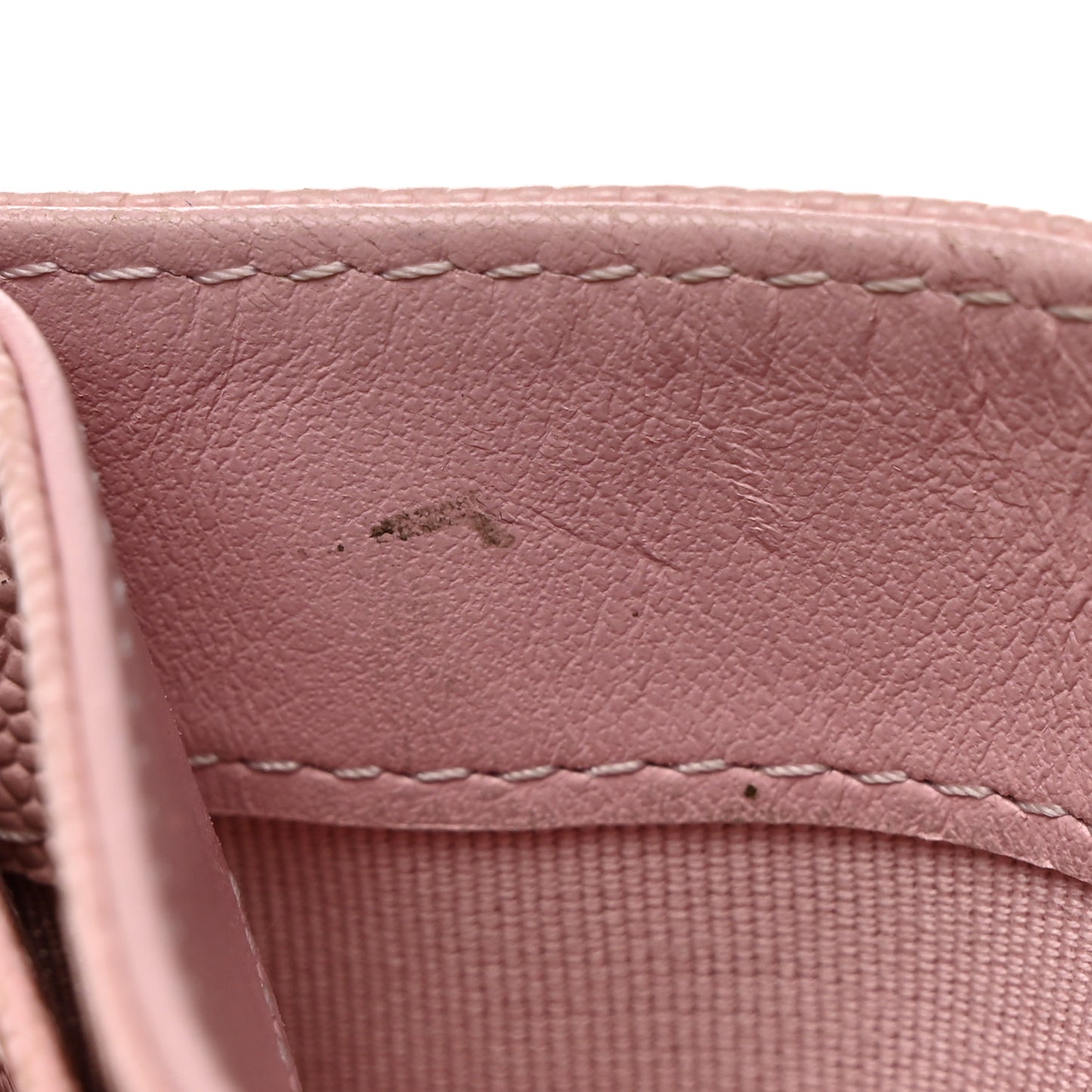 Caviar Quilted Card Holder Light Pink
