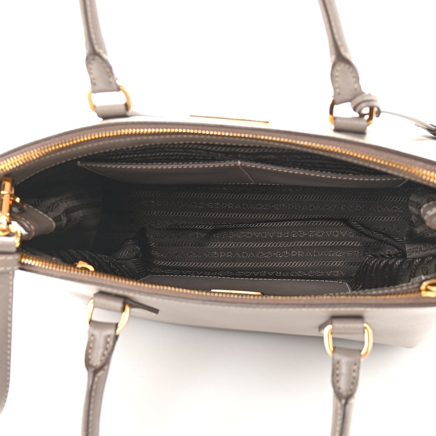 Saffiano Medium Galleria Double Zip Tote Argilla