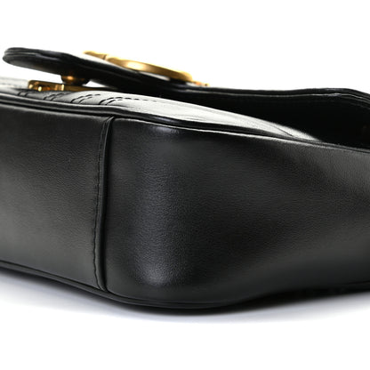 Gucci Calfskin Matelasse Mini GG Marmont Shoulder Bag Black 6 of 10