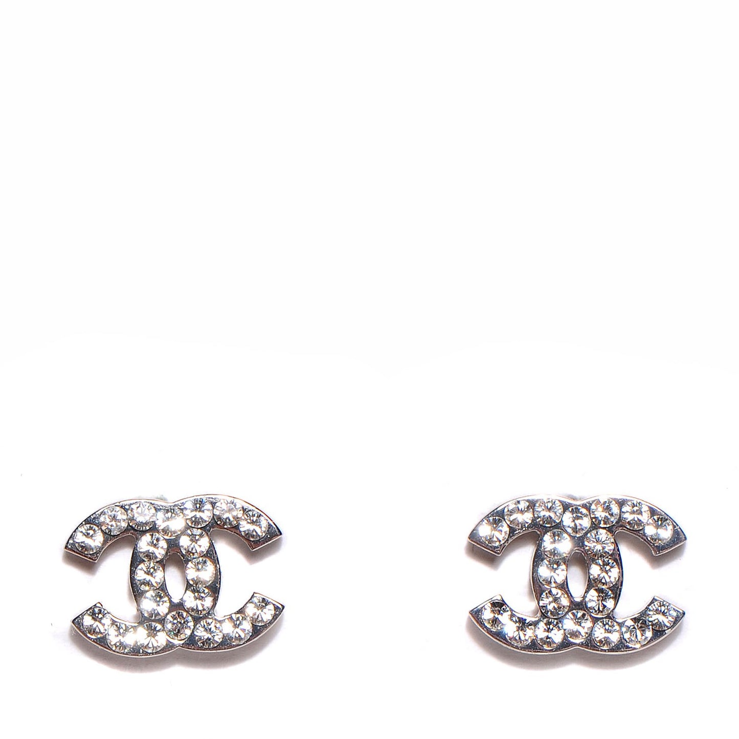 Crystal Timeless CC Earrings Silver
