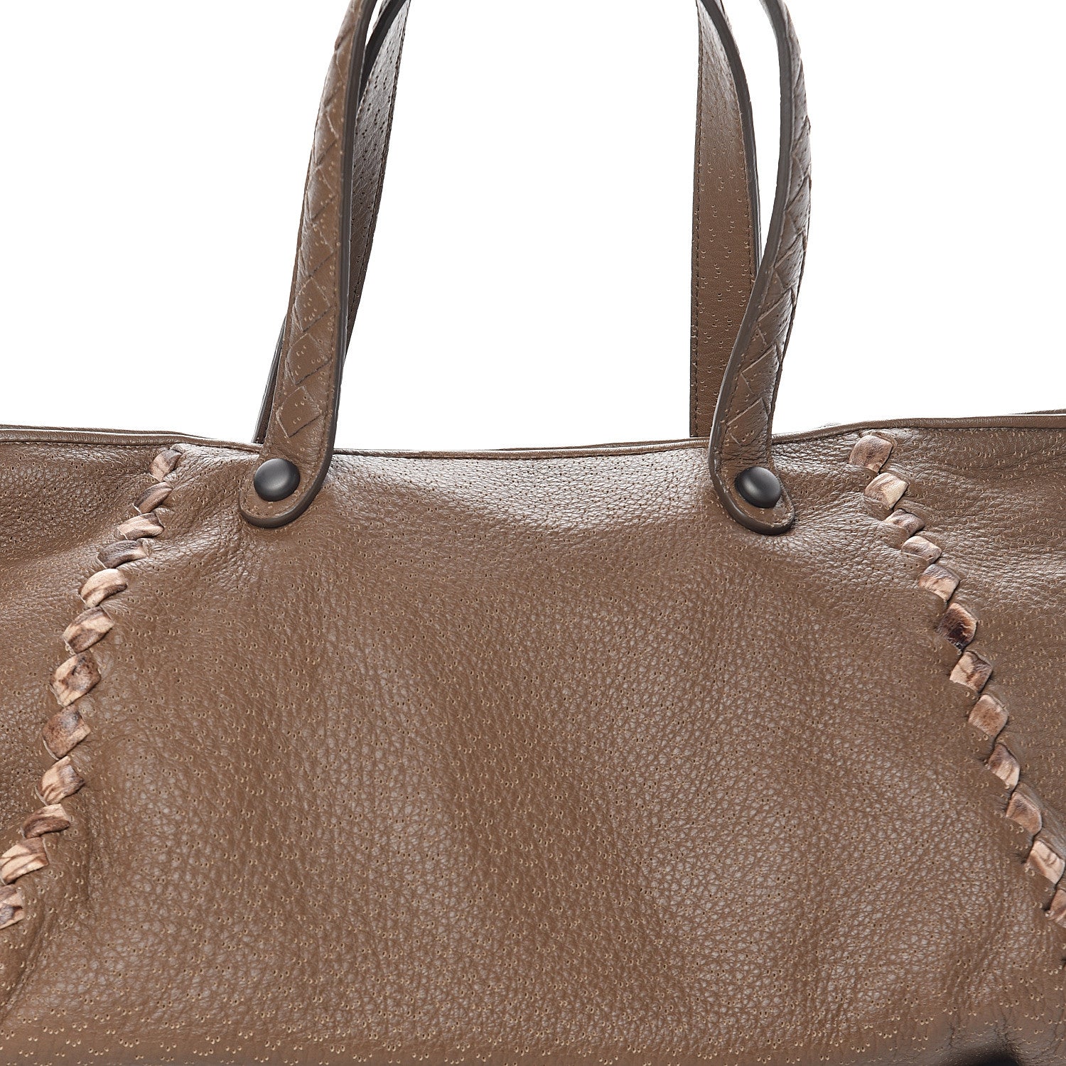 Bottega Veneta Cervo Intrecciato Pekary Tote Cigar 6 of 8