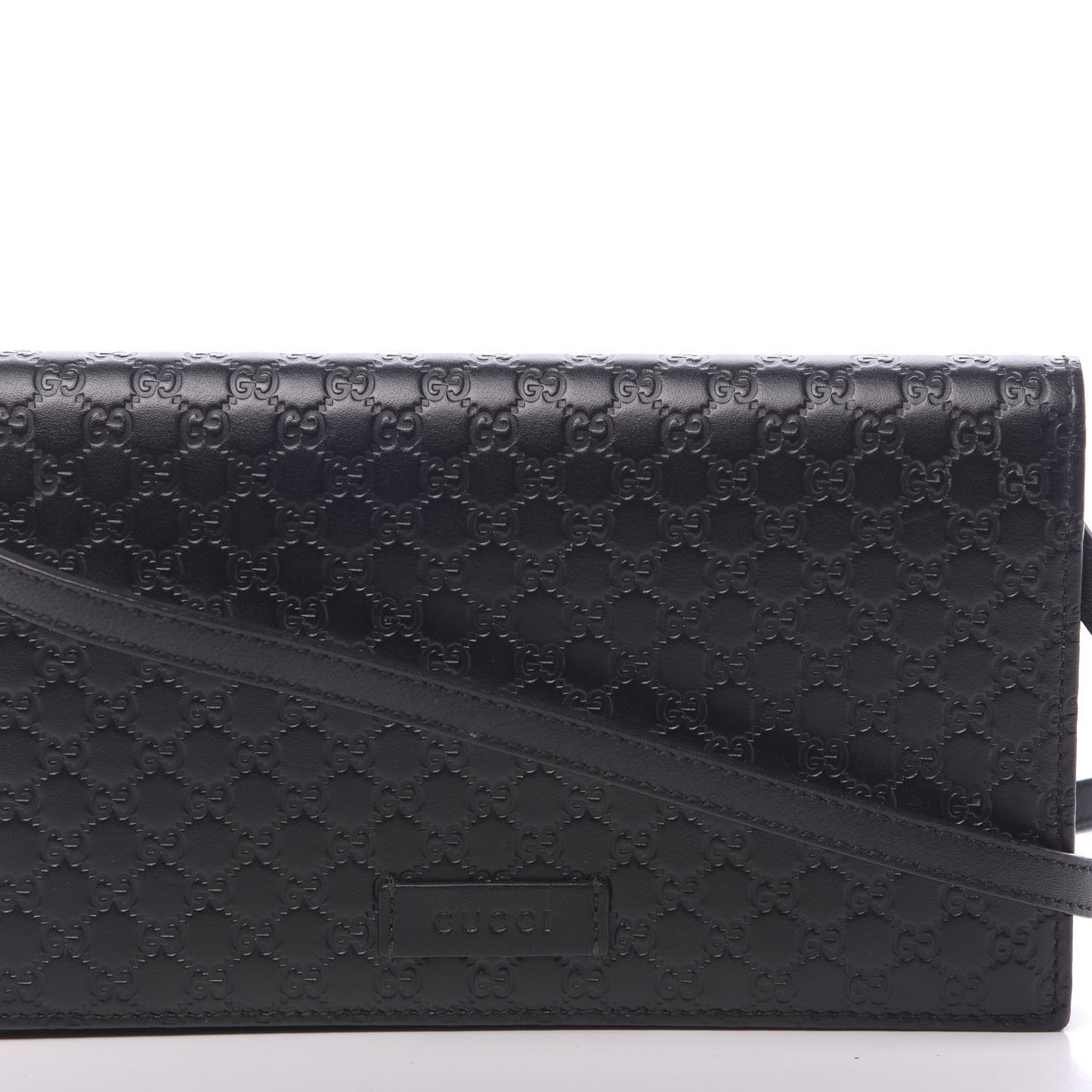 Microguccissima Crossbody Wallet Black