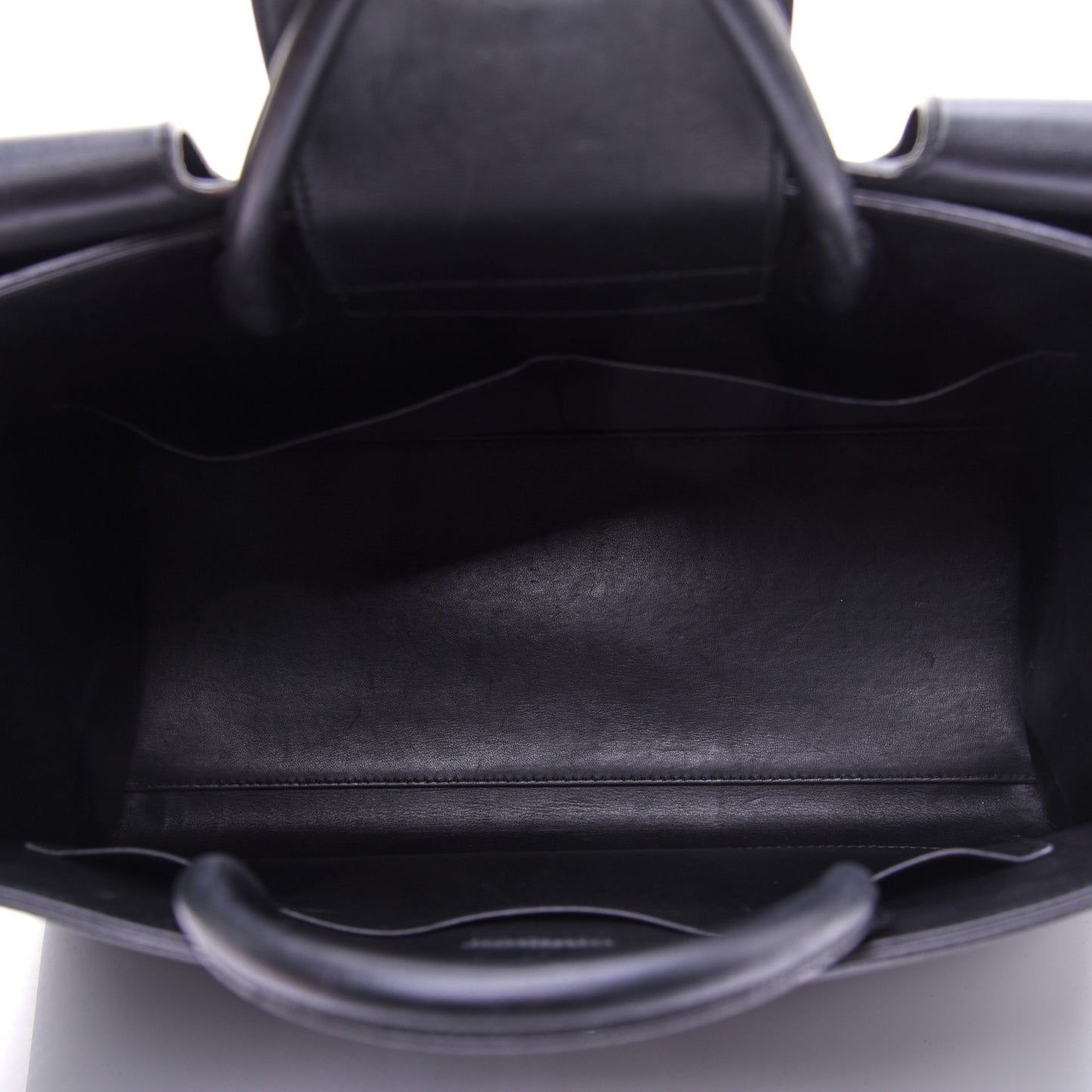 Grained Calfskin Large Diorever Flap Black
