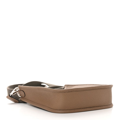 Hermes Taurillon Clemence Amazone Evelyne TPM Beige De Weimar Gris Etain 4 of 14