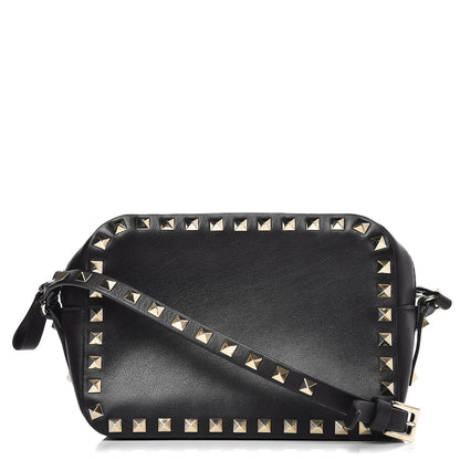 Valentino Garavani Calfskin Rockstud Camera Crossbody Bag Black 1 of 8