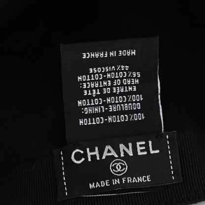 Chanel Cotton CC Cap Hat Black White 8 of 8