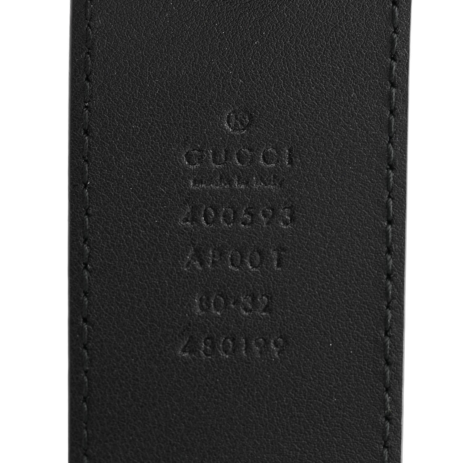 Gucci Calfskin Double G 40mm Belt 80 32 Black 3 of 4