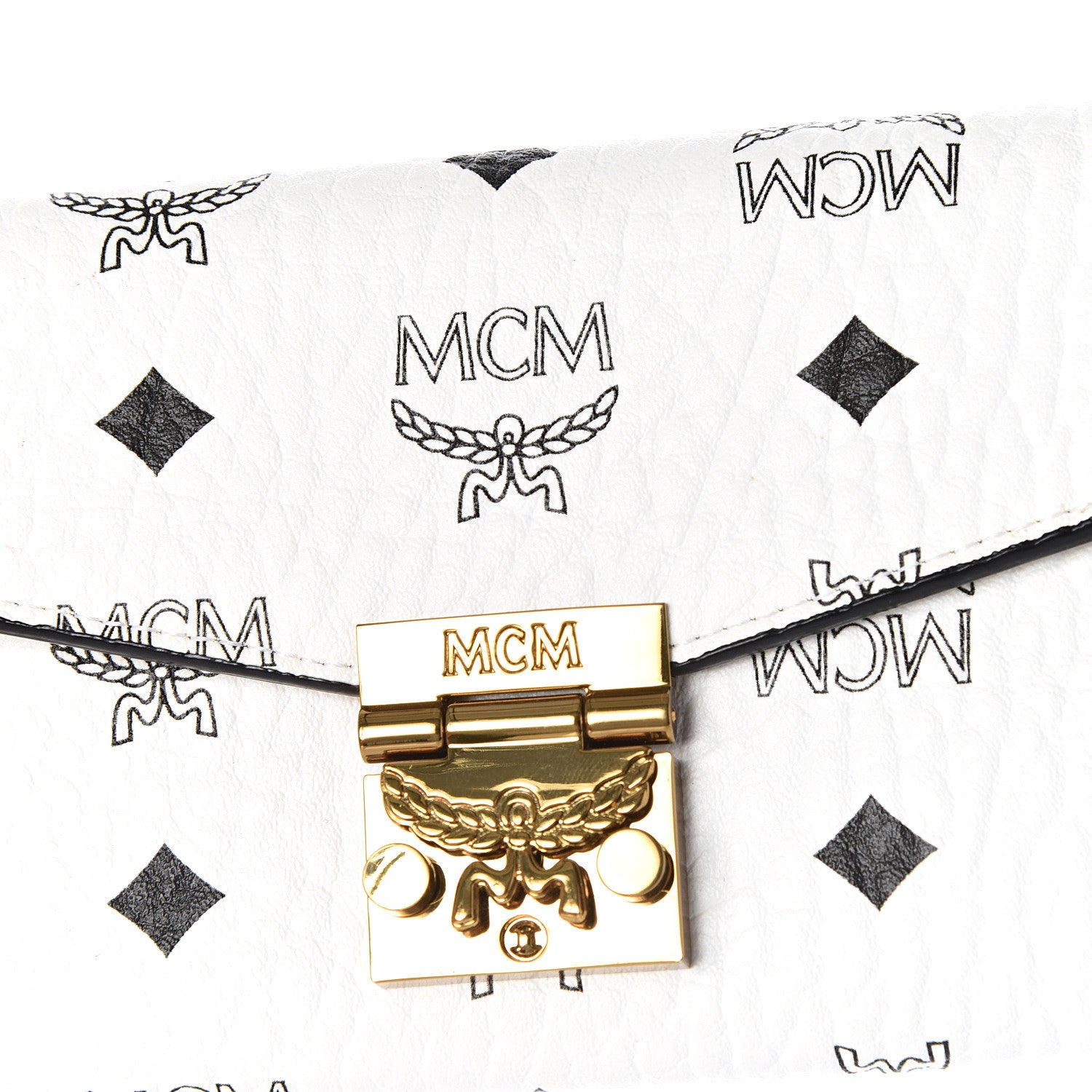 MCM Visetos Large Patricia Wallet On Chain White 6 of 6