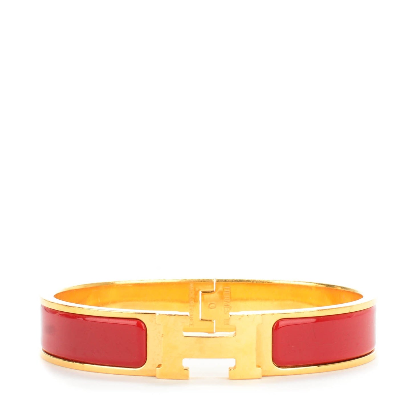 Enamel Narrow Clic Clac H Bracelet GM Rouge H