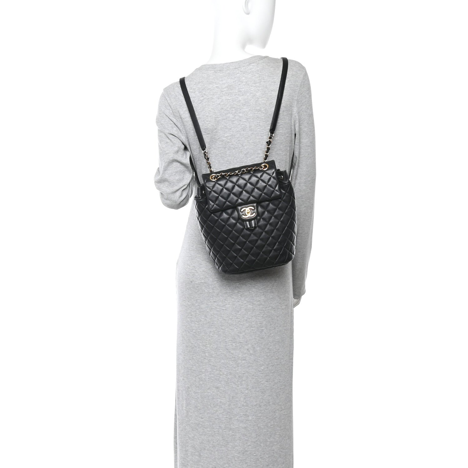 Chanel Lambskin Quilted Small Urban Spirit Backpack Black 2 of 10