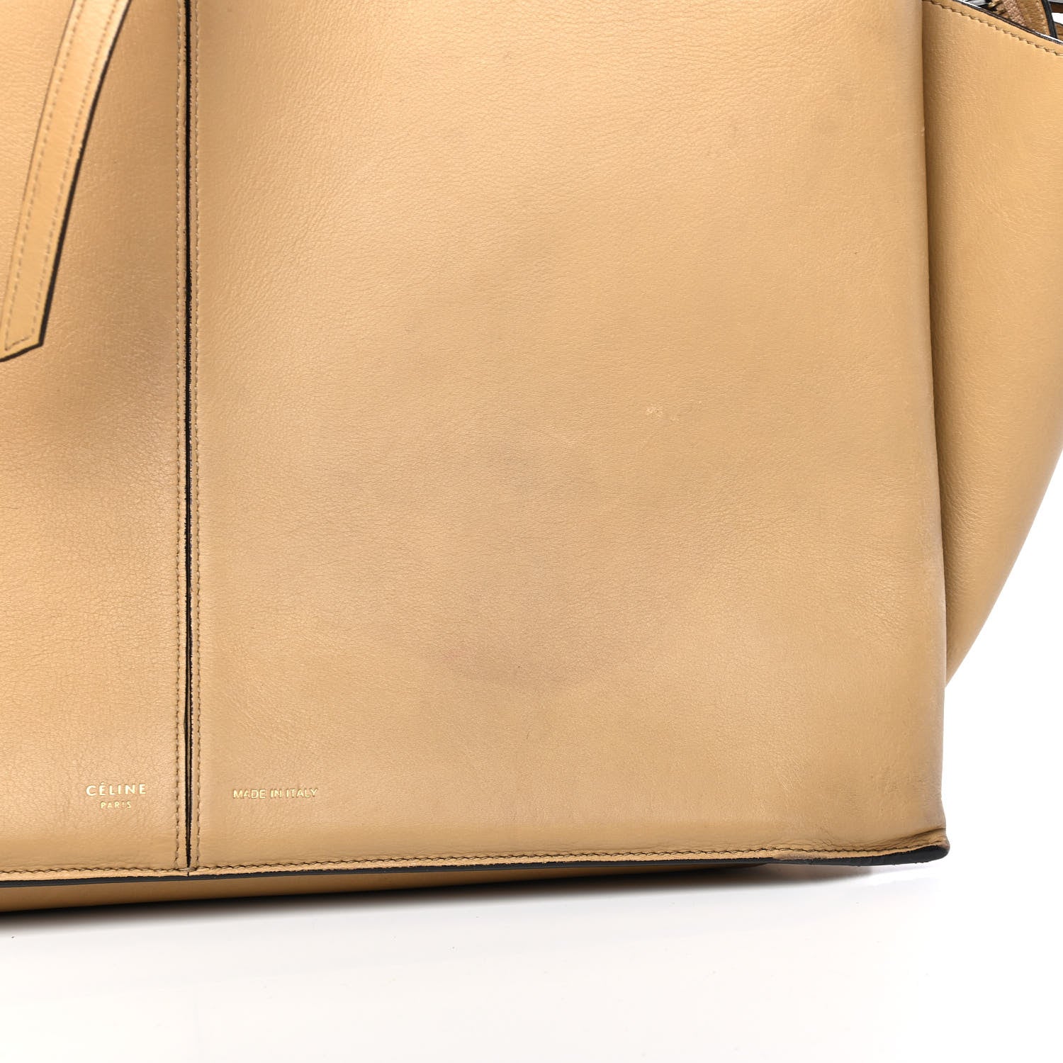Celine Supple Natural Calfskin Medium Tri-Fold Bag Sand 15 of 19