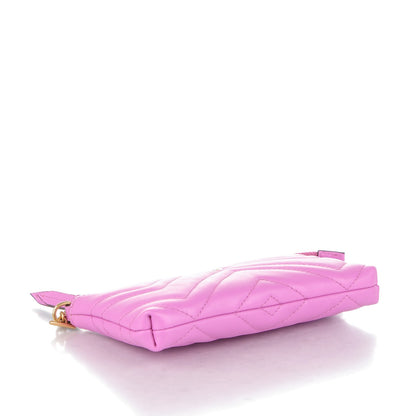Gucci Calfskin Matelasse Mini GG Marmont Chain Bag Candy Mousse 4 of 7
