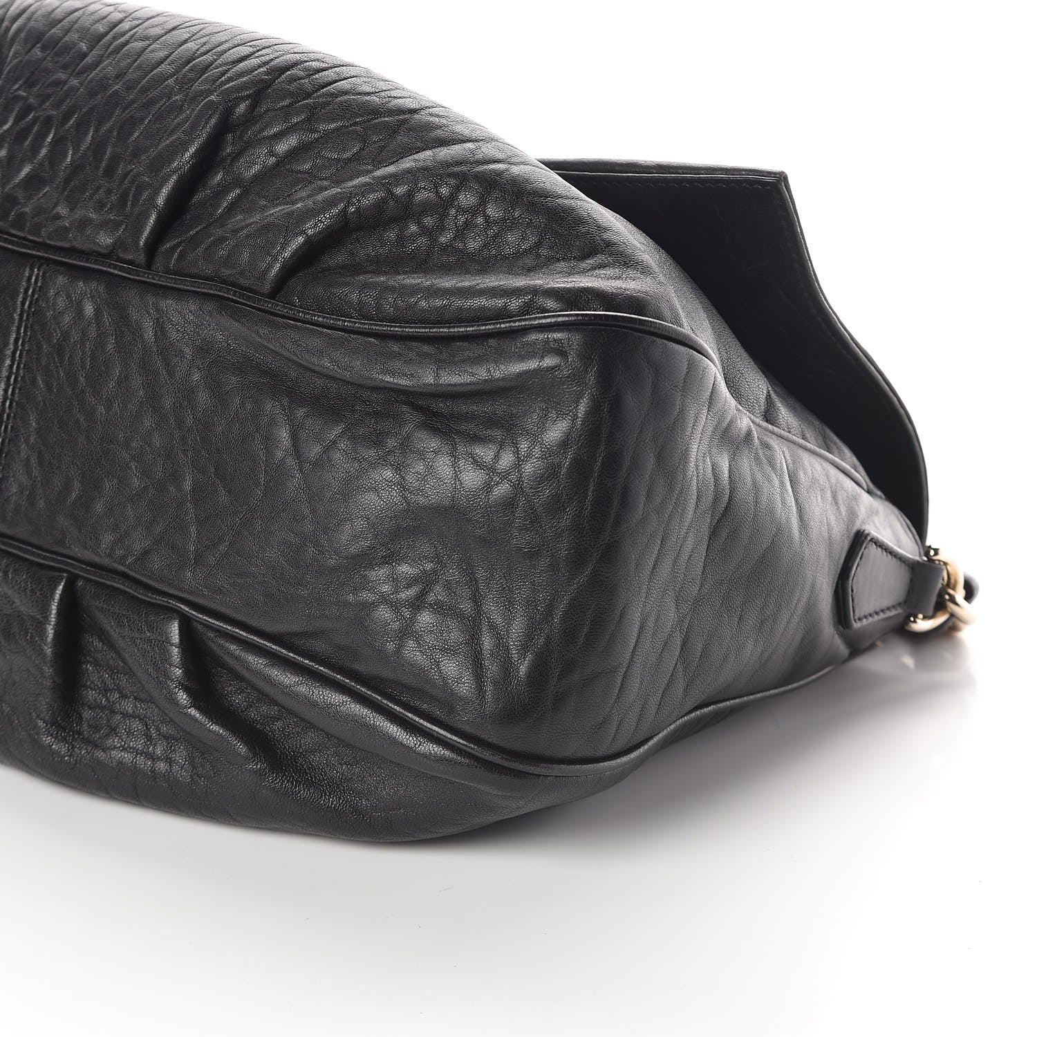 Fendi Crinkled Lambskin Mia Shoulder Flap Black 9 of 9