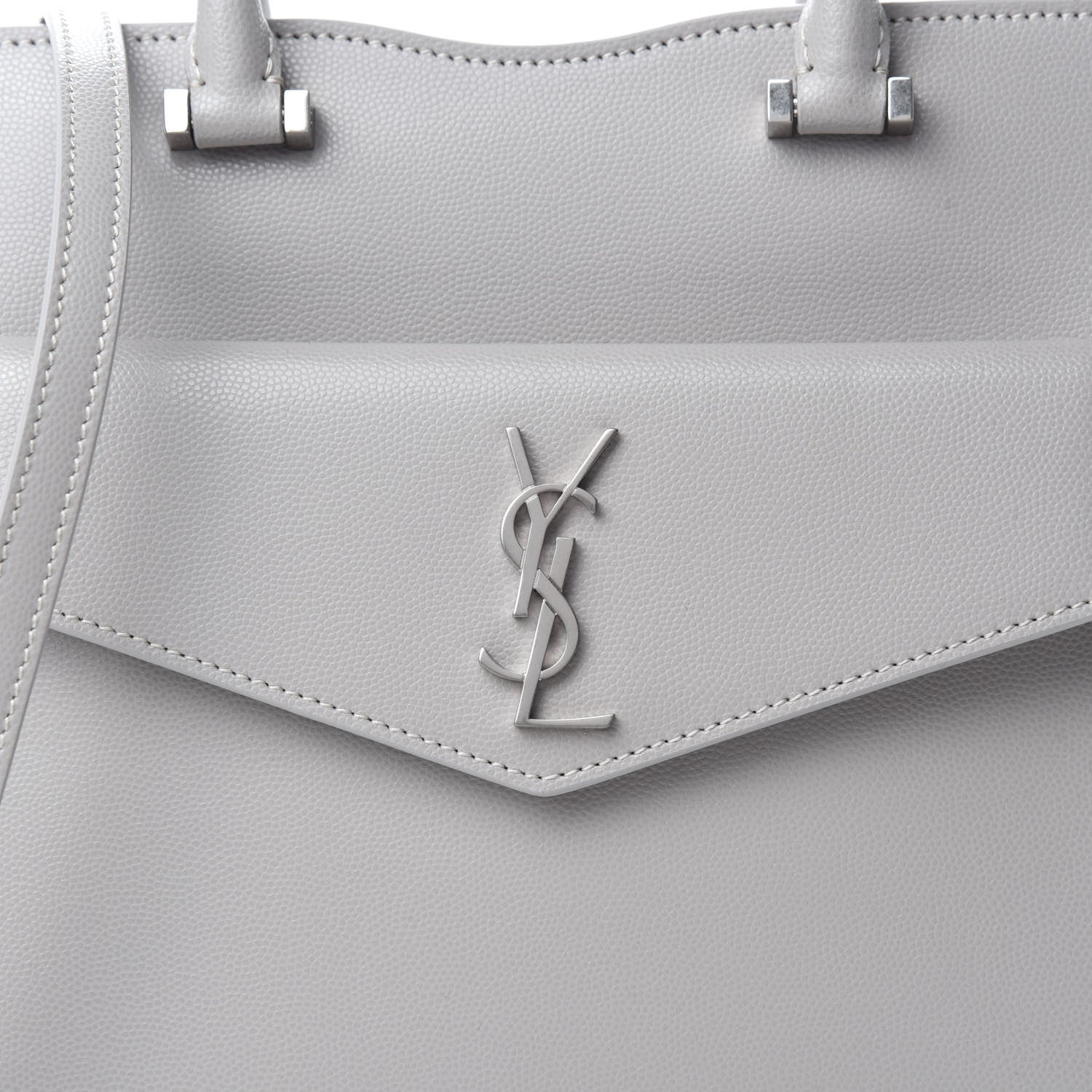 Saint Laurent Grain De Poudre Small Uptown Tote Granite 10 of 10