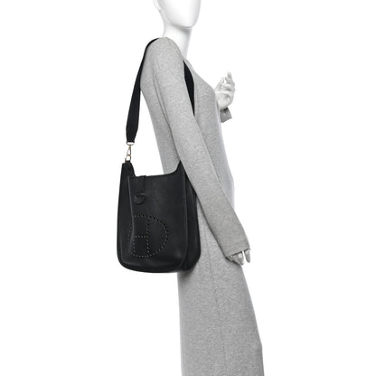 Hermes Taurillon Clemence Evelyne PM Black 2 of 10
