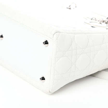 Christian Dior Lambskin Cannage Large Lady Dior White 9 of 9