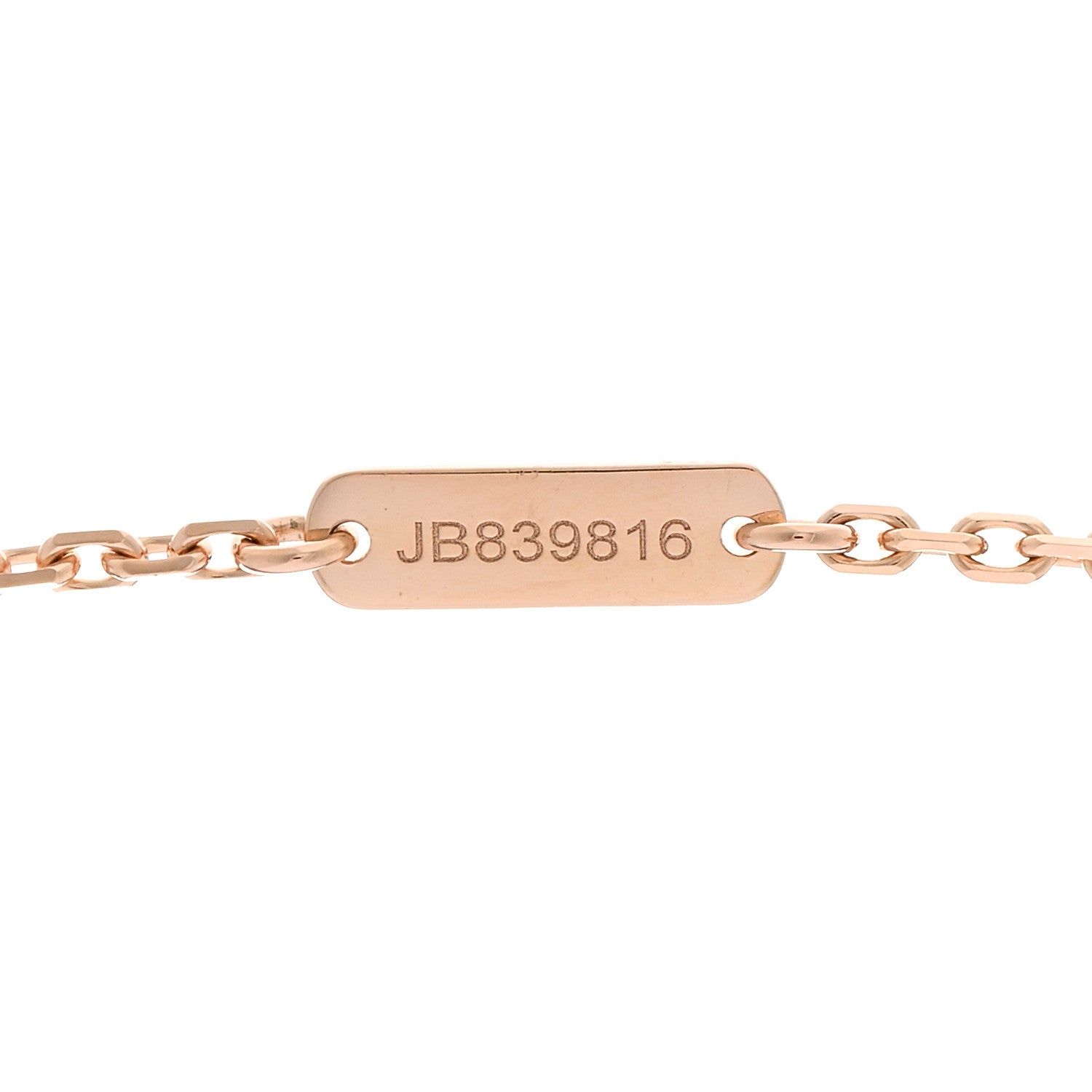 Van Cleef & Arpels 18K Rose Gold Diamond Pink Sapphire Small Frivole Pendant Necklace 5 of 5