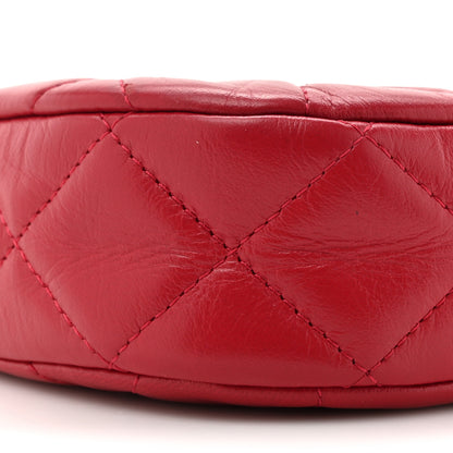 Chanel Crumpled Calfskin Quilted Braided CC Small Hobo Red 10 of 16