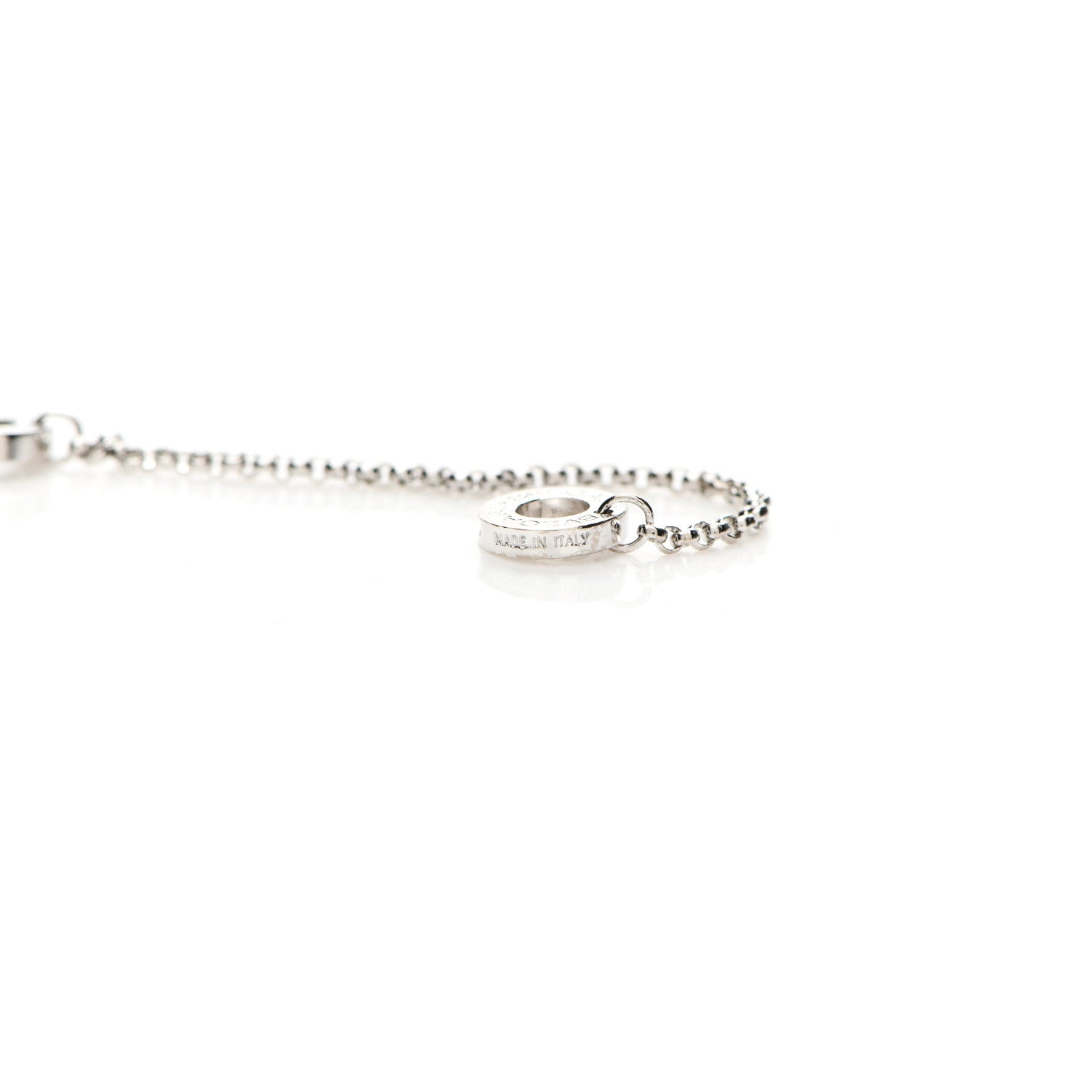 Bulgari 18K White Gold Diamond Croce Cross Pendant Necklace 6 of 7